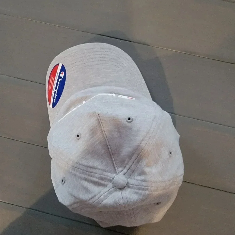 Champion Men's Unisex Gray Adjustable Relaxed Fit Hat Cap - OSFA